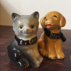 Fur baby salt and pepper shakers